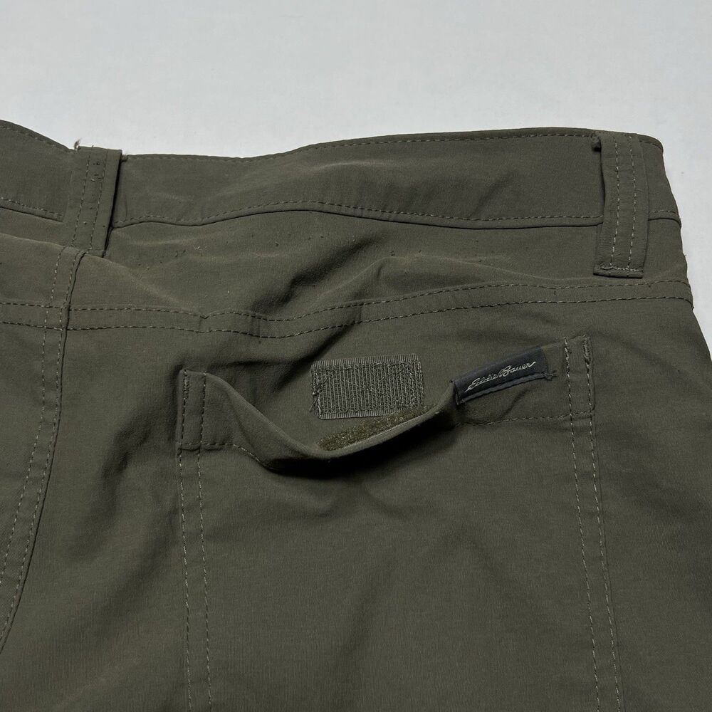 Eddie Bauer Fleece Lined Tech Pants Army Green Mens 32x34 Hiking Outdoor - Picture 3 of 8